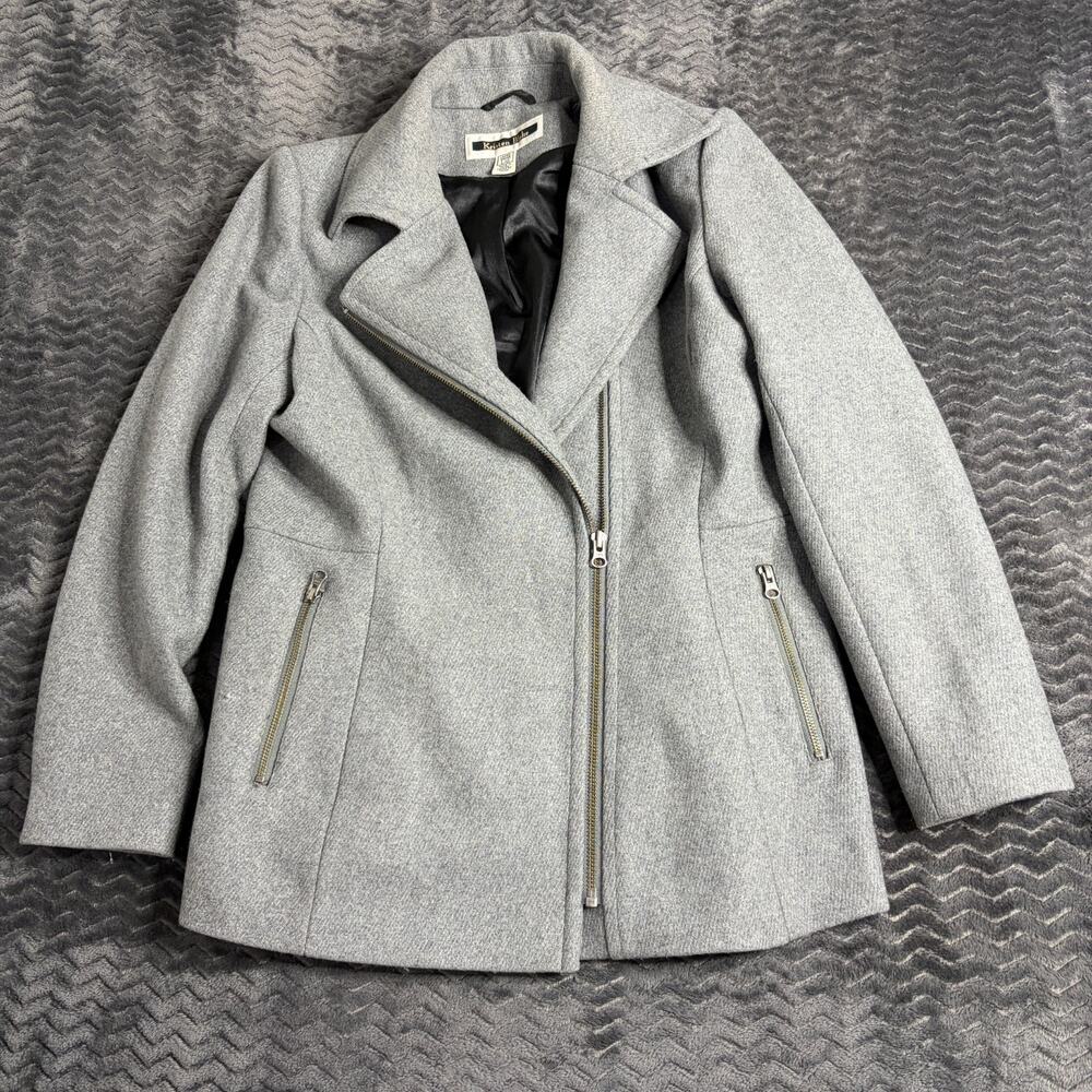 Kristen Blake Ladies Grey Wool Jacket Size Large